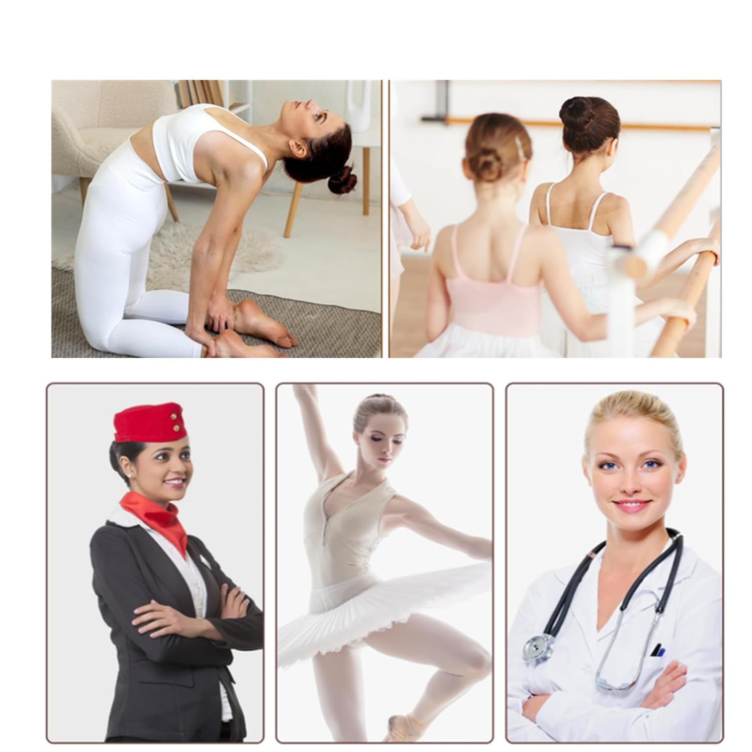 Redecilla Pelo 20 PCS Moño Niña con Horquillas en Forma de U, Elásticas para Ballet
