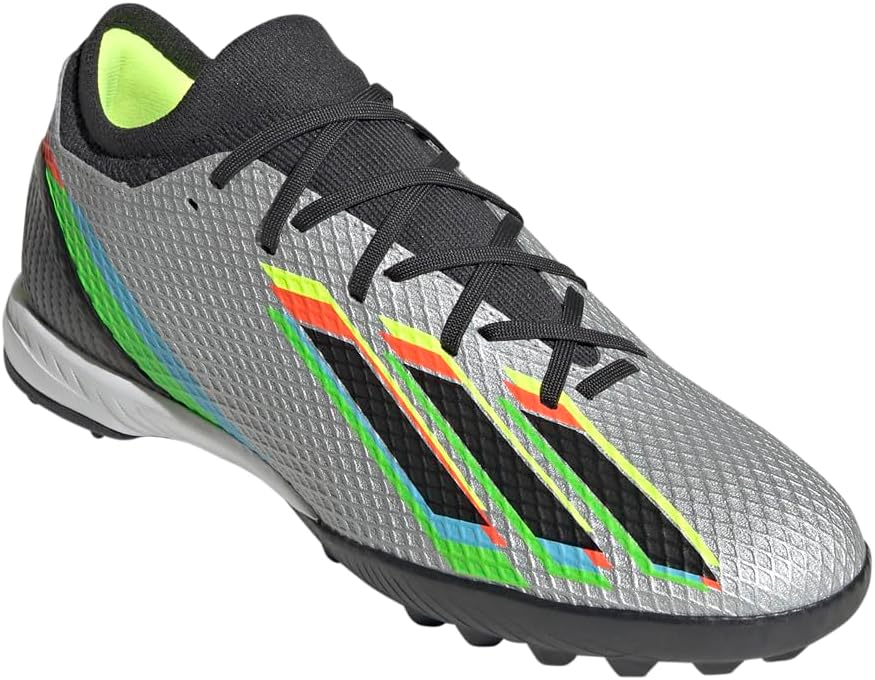 adidas mens X Speedportal.3 Soccer Shoes, Silver Metallic-core Black-solar Yellow, 7.5