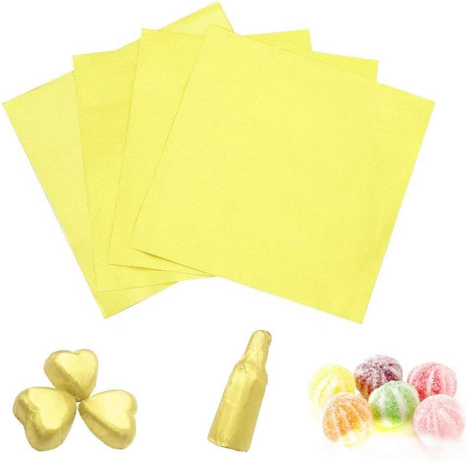 Candy Wrappers for Chocolate Aluminium Foil Paper Best for Wrapping Candies/Chocolate Balls/Gift Size 4x4/100PCS Sugar Wraps Paper by Party/Wedding/Birthday/Chrismas Accessories