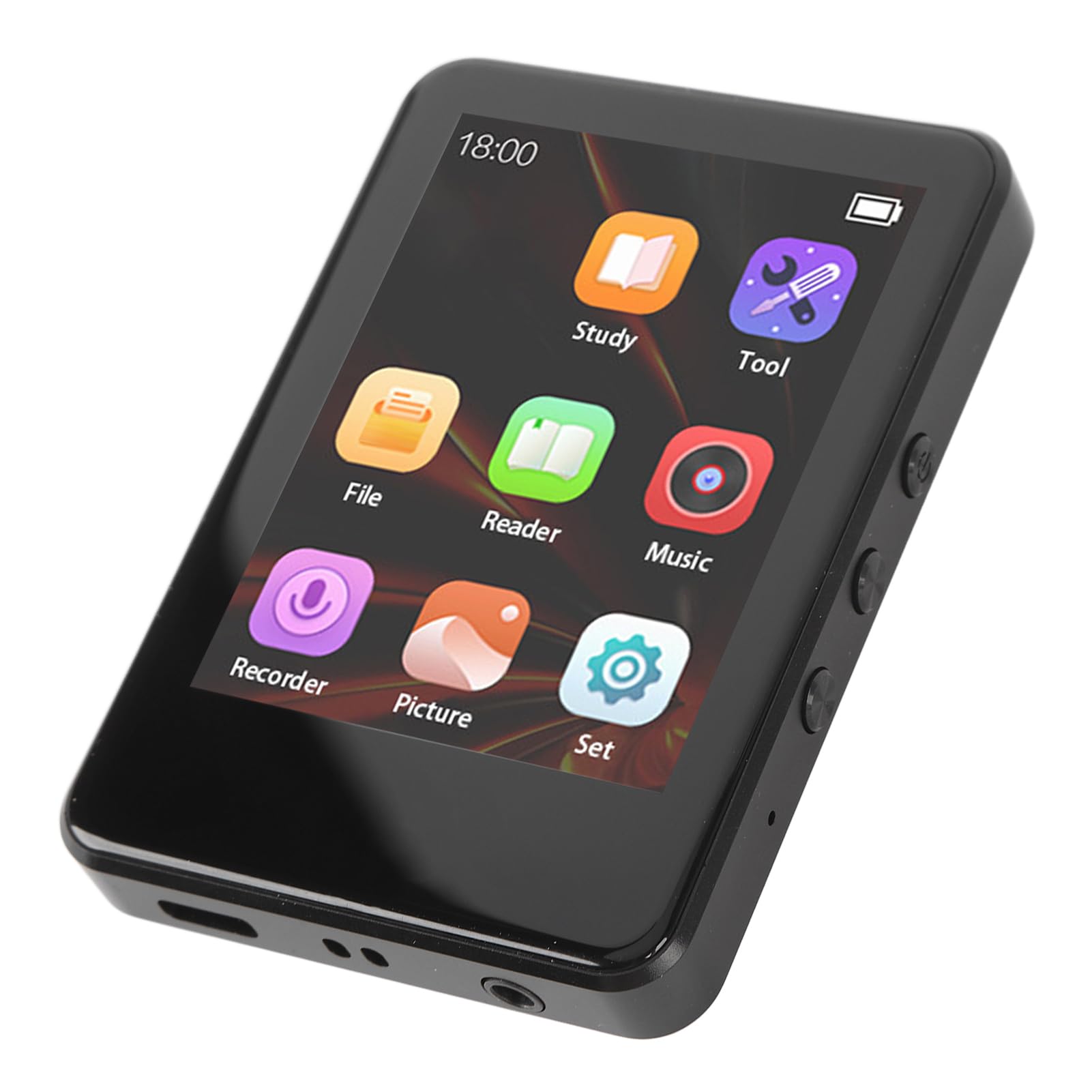 Zunate 2 Pièces Lecteur MP3 Écran Tactile 2,8 Pouces avec Haut-Parleur