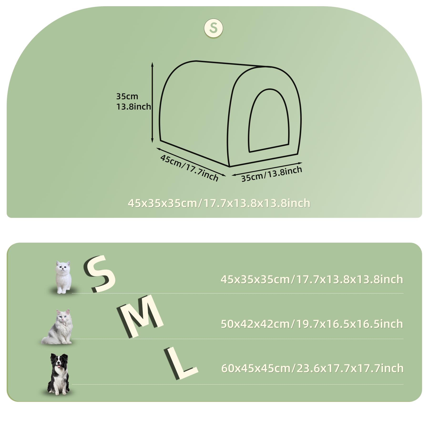 Cuccia per Gatti per Interni, Letto Grotta per Gatti con Peluche, Cuscino per Gatti, Casa per Dormire per Animali Domestici, Cuccia Pieghevole per Cani 50x42x42cm (Grigio)