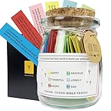 Bible Verse Jar,christmas decorations,christian gifts for women,gifts for women birthday unique,bible study supplies.Read Me When Scripture Prayer Cards for Emotions and Feelings