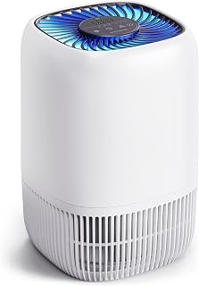 VOOPNU H13 HEPA Air Purifier for Home - Covers 1076 Sq Ft, Quiet 22dB, Pet Hair Odor Smoke Removal, 360° Intake, Essential Oil Tray, White