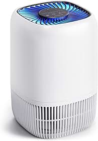 Purificadores de ar para casa com filtro HEPA verdadeiro H13 de até 3 metros quadrados para pelos de animais de estimação, odores, pólen, fumaça, filtro de ar compacto com 3 velocidades, temporizador