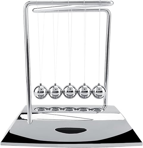 TOPINCN Equilibrium Physics - Pelota de equilibrio con bola y base de acero macizo, péndulo de ciencia para oficina, juguete clásico, enseñanza, 7.3