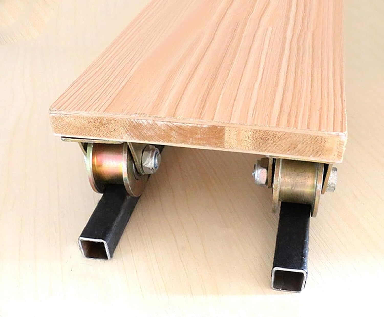 スチール製スライディングゲートローラーホイール H 溝ホイール 高耐久 固定キャスター ブラケット付き、反転トラック/プーリーシステ