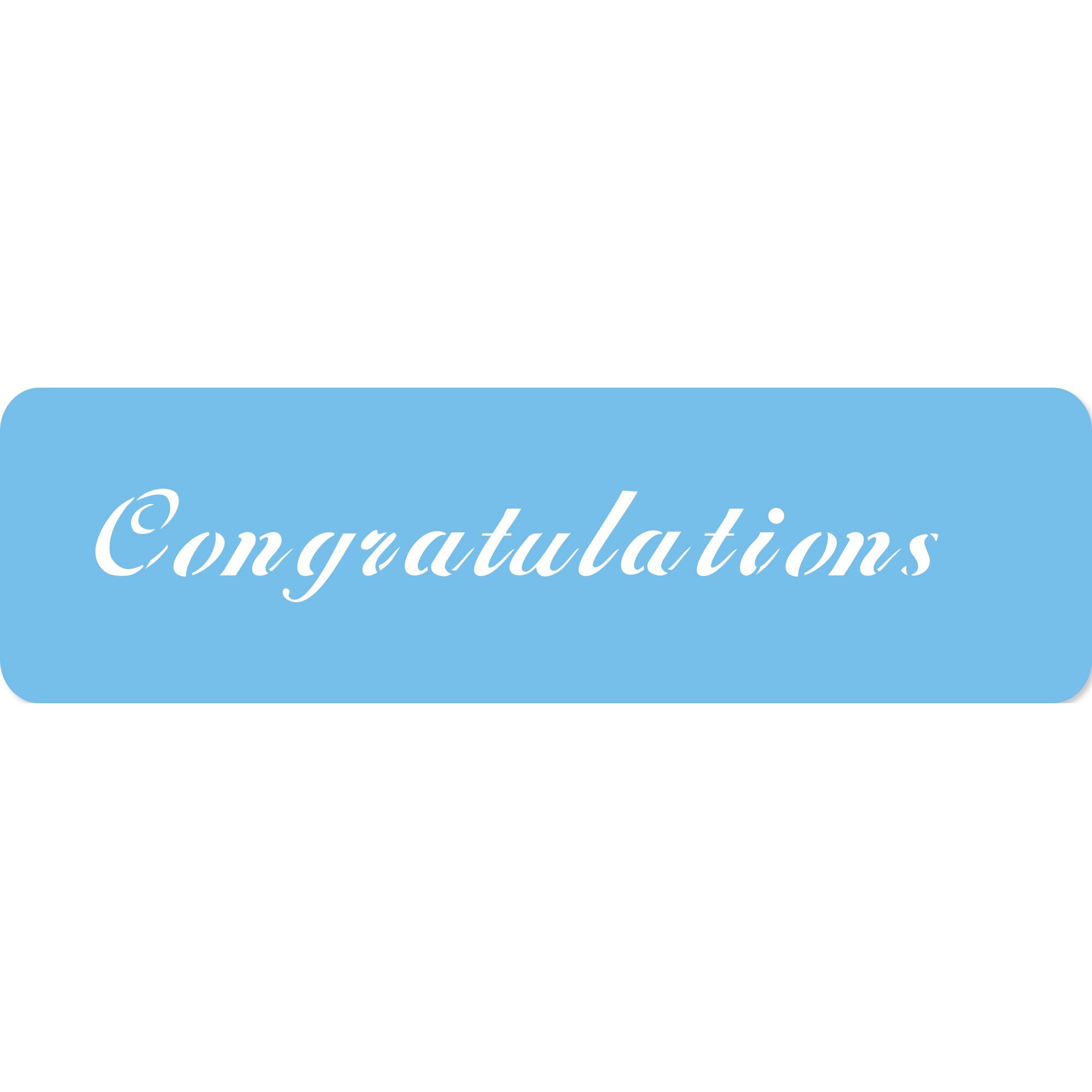 PME JEM Congratulations Stencil,Blue