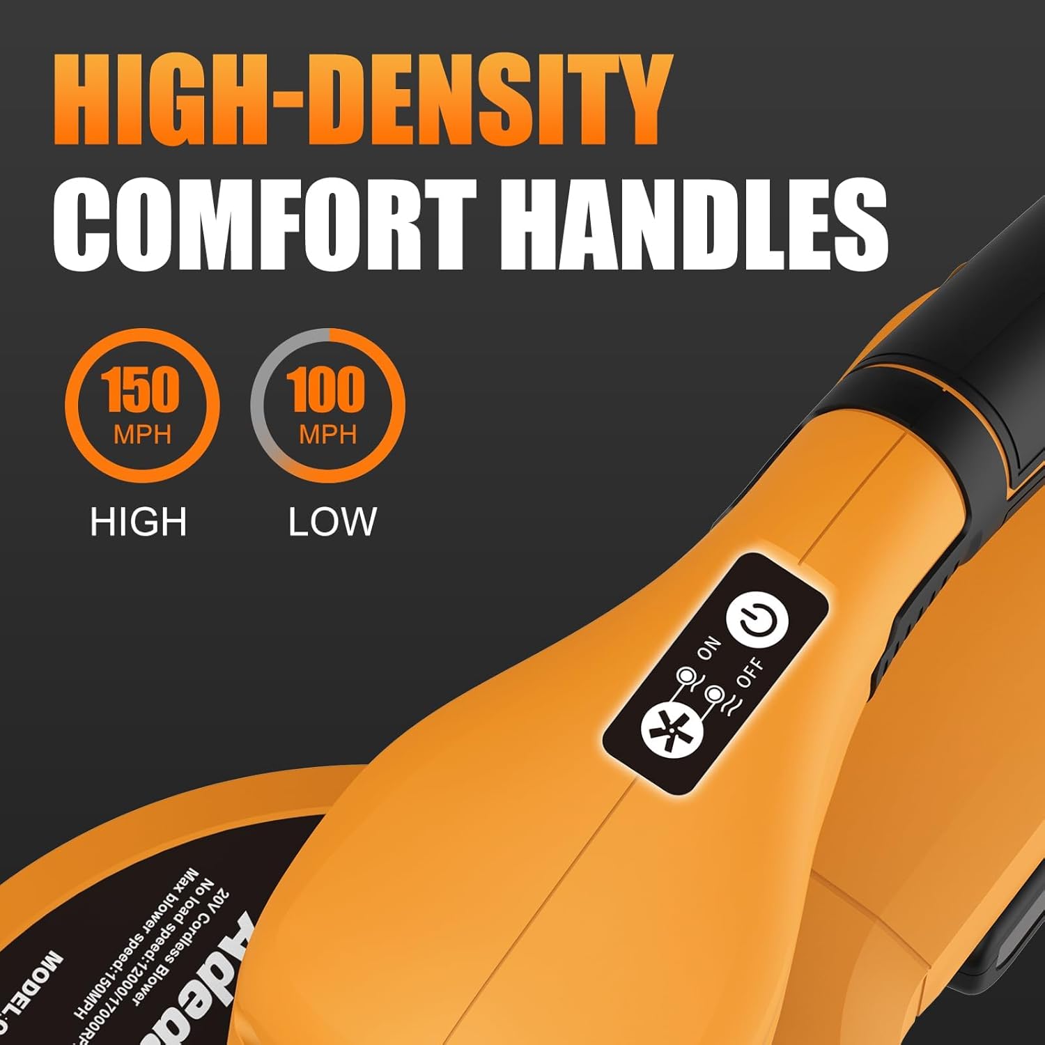 21V Cordless Leaf Blower with 3x2Ah Batteries and Charger