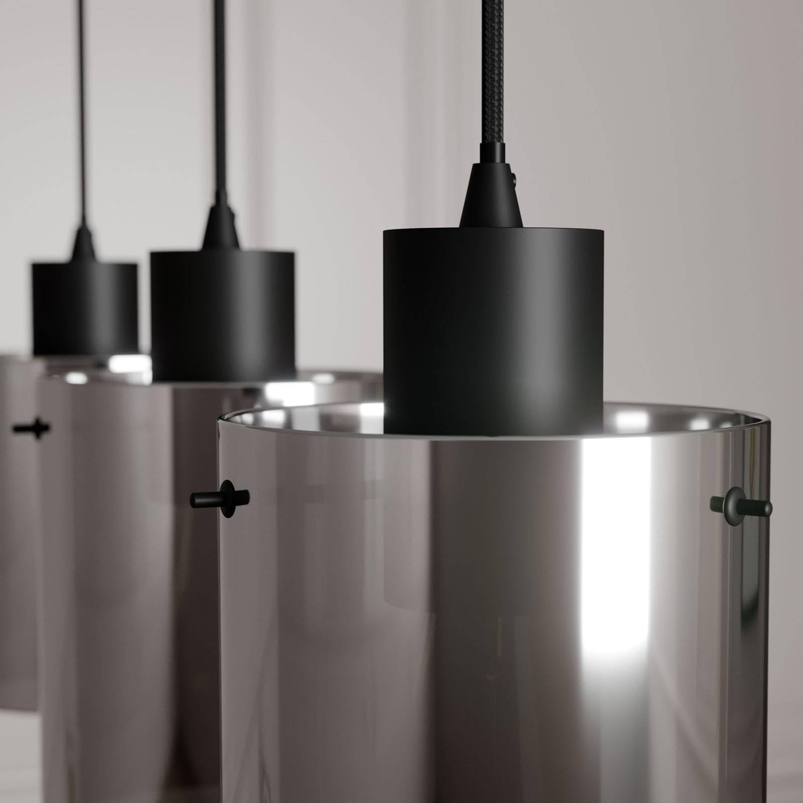 Lindby Lampada a sospensione dimmerabile (Moderno) colore Nero ad es. Soggiorno & Sala da pranzo lampada in vetro, per tavolo