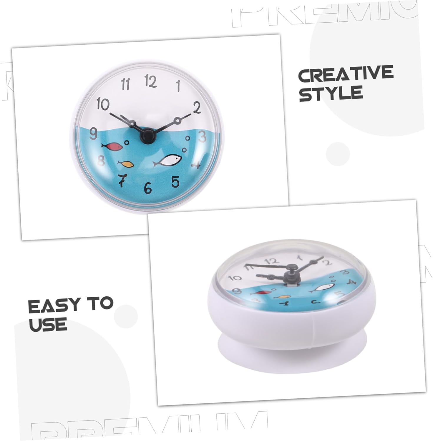 Waterproof Suction Shower Clock with Timer for Bathroom and Kitchen, Portable Plastic Wall Clock with Replaceable Battery and Modern Stylish Design for Home Use