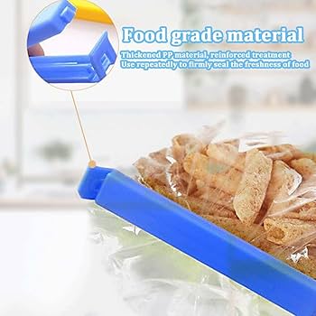 Clip Chiudi Sacchetti 20 Pezzi - Riutilizzabili Per Alimenti, Snack E Cucina, 5 Colori - Foto 3