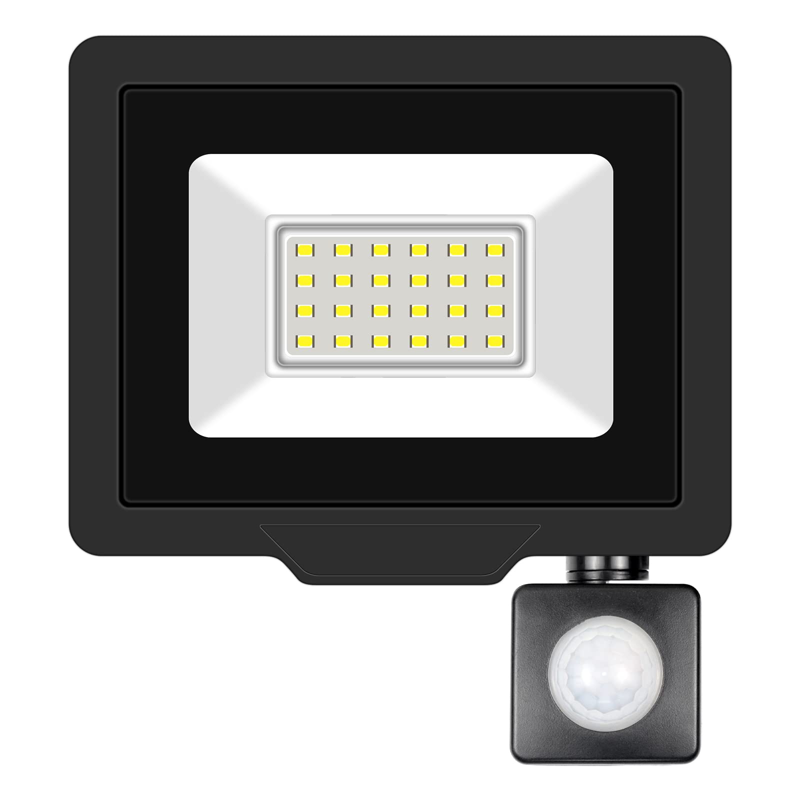 WillpowerLED Security Lights Outdoor Motion Sensor 20W LED Floodlight 2000lm IP66 Waterproof PIR Lights Daylight White 6500K Wall Light for Garden Backyard Garage Doorway Court Patio Lawn