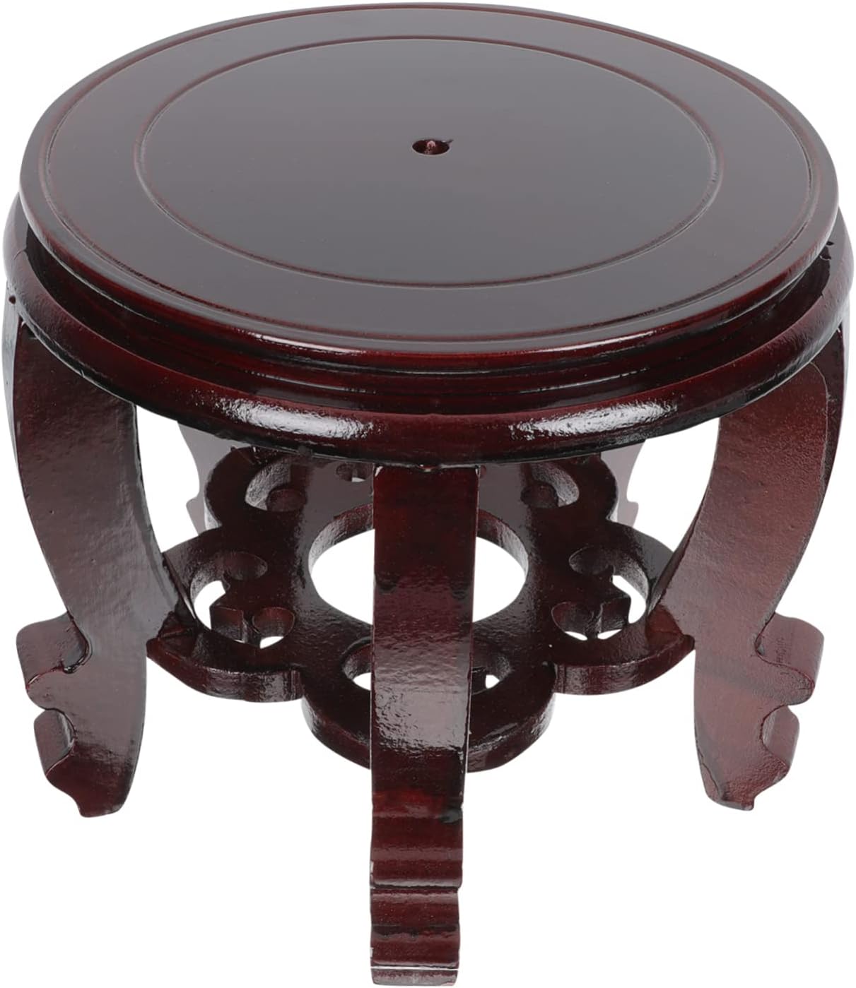 Happyyami Wooden Pedestal Fish Tank Stand Tall Aquarium Display Base for Balls Turtles and Home Decor Elevated Rustic