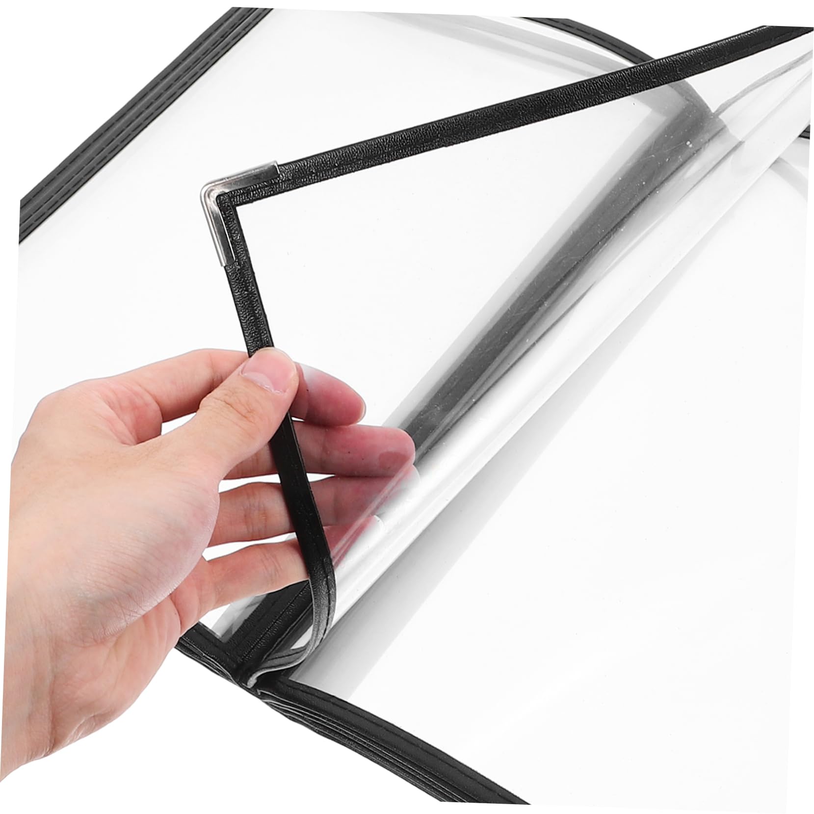GLEAVI Cubiertas De Menú Transparentes De Pvc Con Para Restaurantes Bares y Cafés y Elegantes Diseño De Esquinas Para Protección