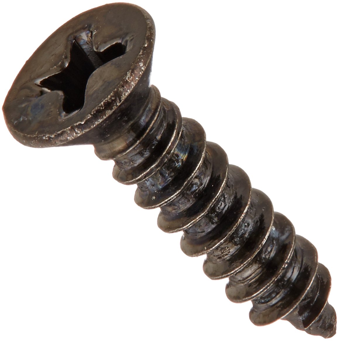 Small Parts 0408ABPFBZ Steel Sheet Metal Screw, Black Zinc Plated Finish, 82 degrees Flat Head, Phillips Drive, Type AB, #4-24 Thread Size, 1/2" Length (Pack of 100)