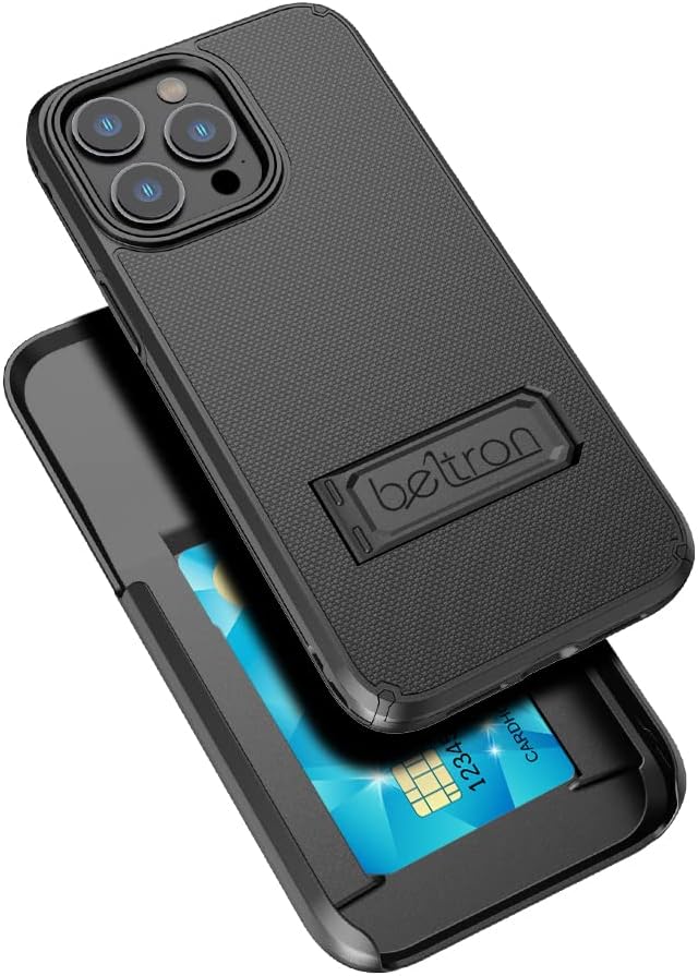 BELTRON Case Holster Combo for iPhone, Slim Protective Full Body Grip Case & Swivel Belt Clip 3 in 1 Combo with Kickstand/Card Holder for Apple iPhone/iPhone 13/14 Pro Max - Image 4