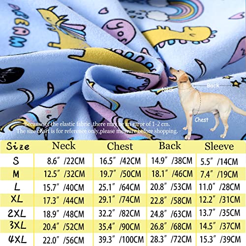 Dog Cotton Hoodie Pullover Sweatshirts Soft And Stretch Pets Clothes Dinosaur Unicorn Hooded For Small Dogs（Dino S） #TOP5