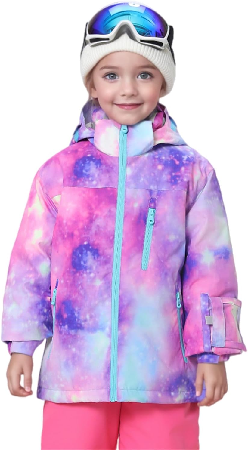 BGX Kids Girls Waterproof Ski Snow Jacket Windproof Winter Jacket Coats Outdoor Snowboarding with Hood - Image 6