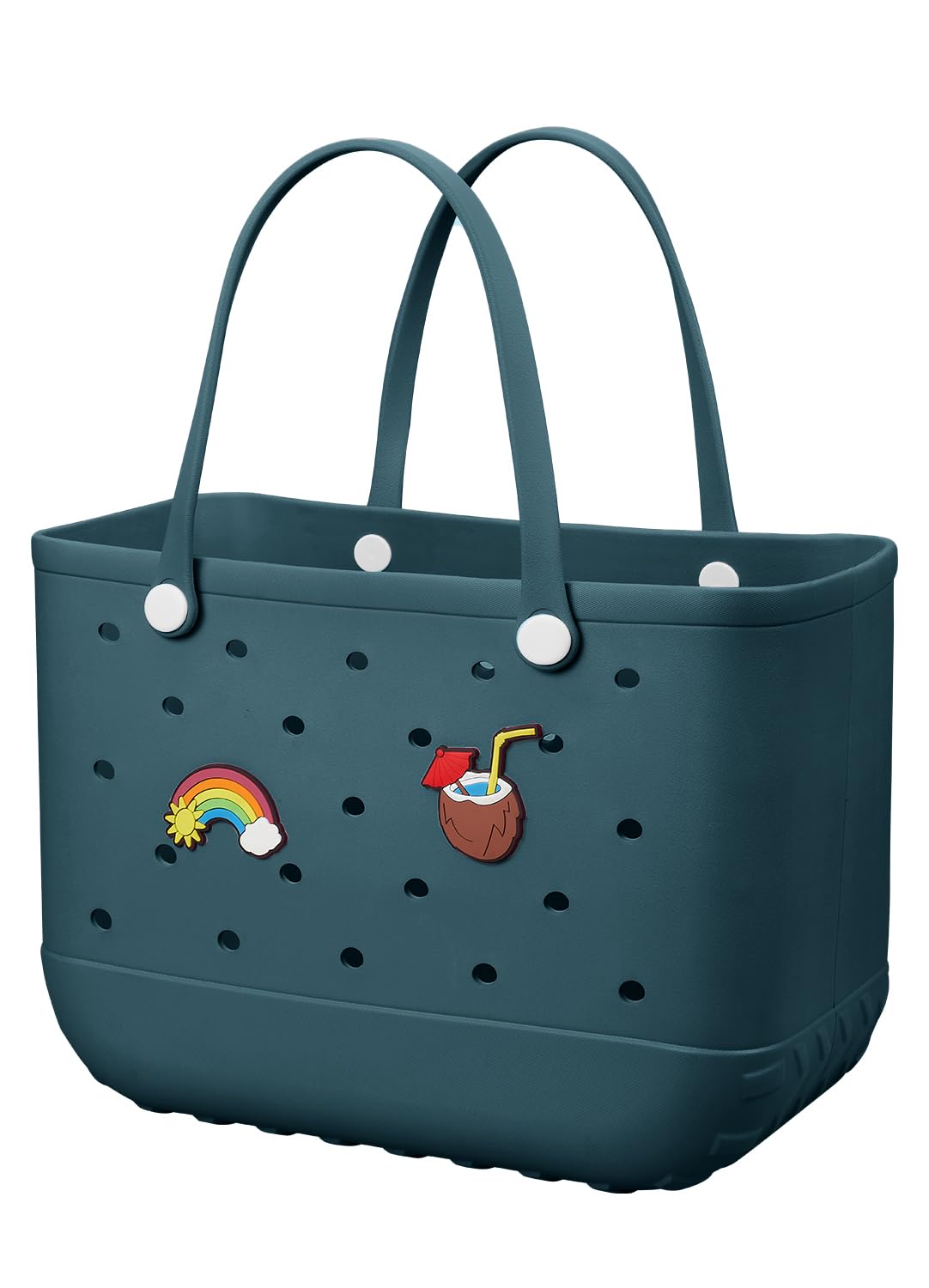 Beach Bag Rubber Tote Bag - Waterproof Travel Bag for Women Washable Tote Bag Handbag for Sports Beach Market Pool