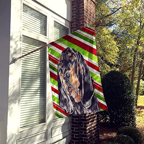 Drapeau Coonhound de Noël en toile résistante grand format multicolore