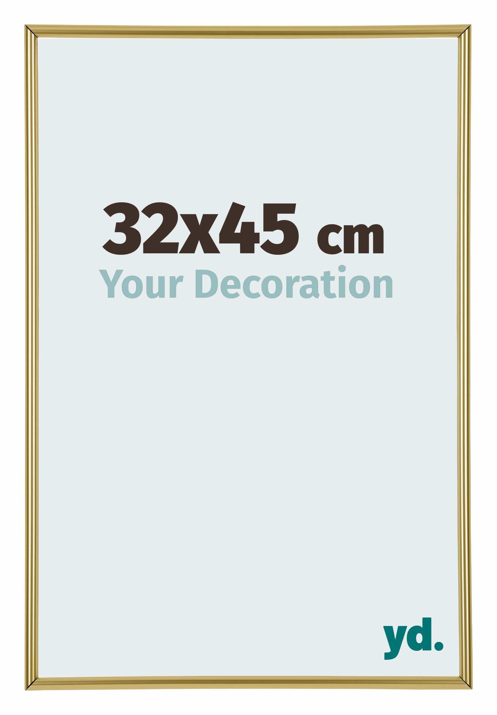 Your Decoration - Picture Frame 32x45 cm - Gold - Decorative Wall Frame in Plastic with Antireflection - Frame 32x45 - Annecy