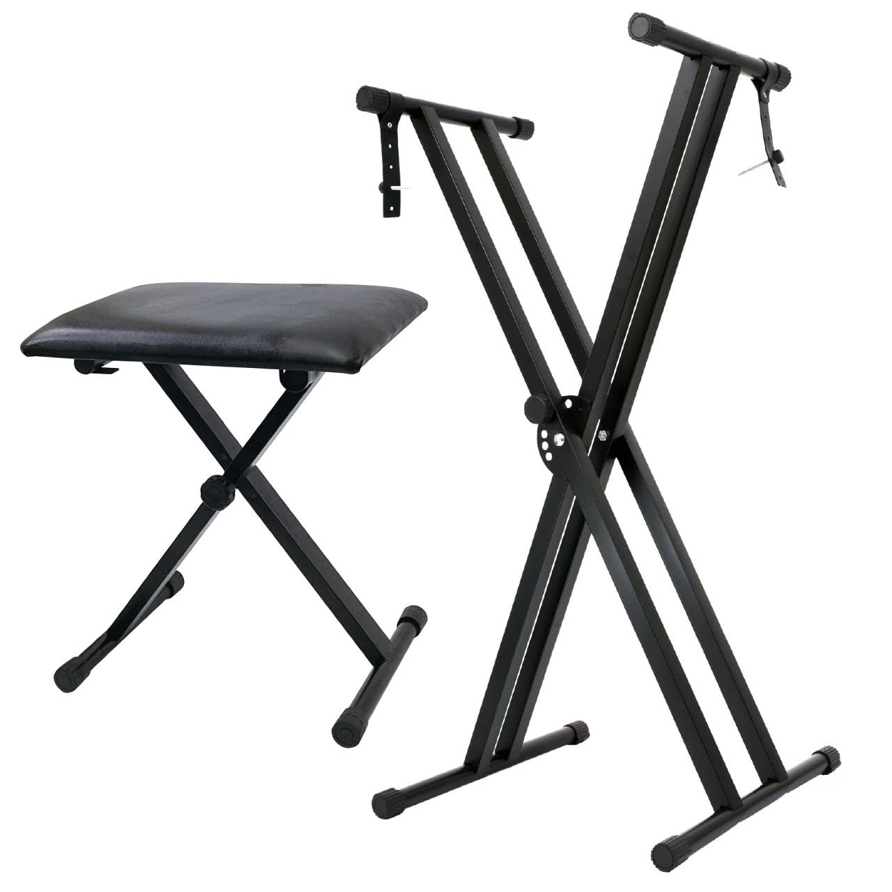 キーボードスタンドとピアノ椅子セット 楽天市場】セット キーボードスタンド ピアノベンチ 高さ 7段 x