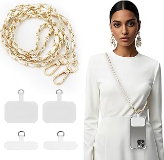 T Tersely Pearl Chain Phone Lanyard