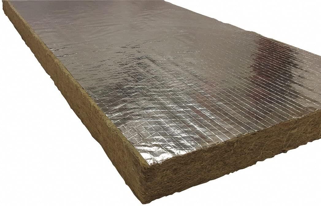 ProRox SL 960 Rockwool, Roxul, Mineral Wool Insulation Board, with FOIL, High Temperature 8# Density 24 x 48 x 3, 5 Pieces)