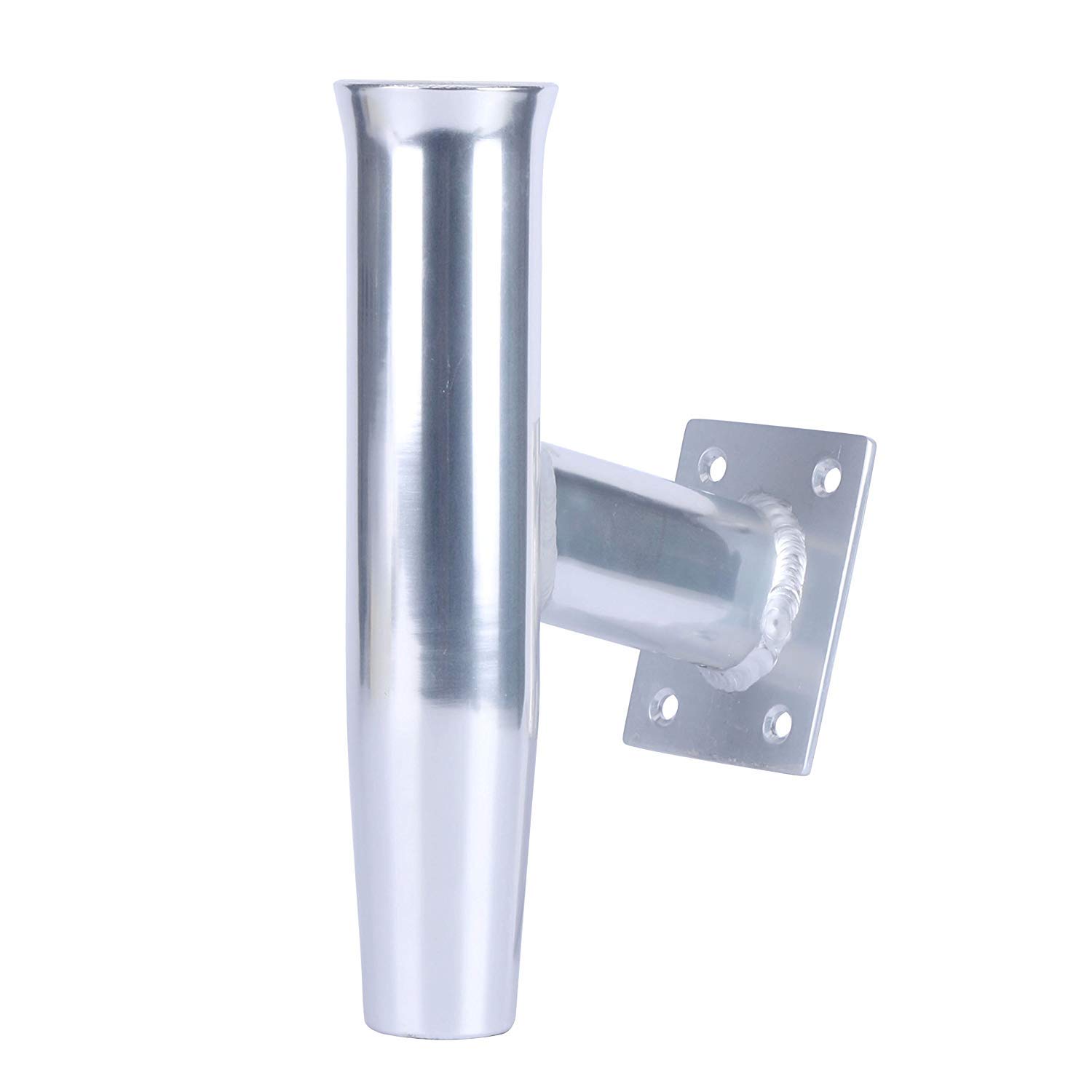 Amarine Made - Supporto per asta singola in alluminio, montaggio a parete, 15 gradi (2 pezzi)