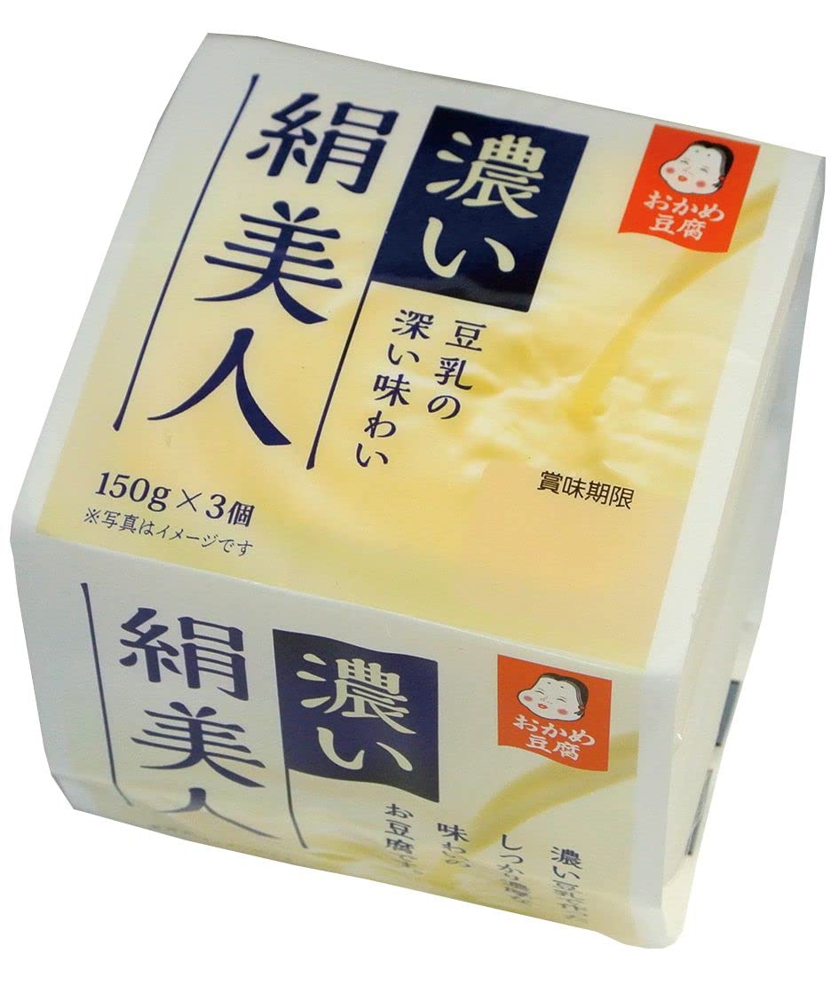 Amazon.co.jp: [冷蔵] おかめ豆腐 濃い絹美人 150g×3 : Food