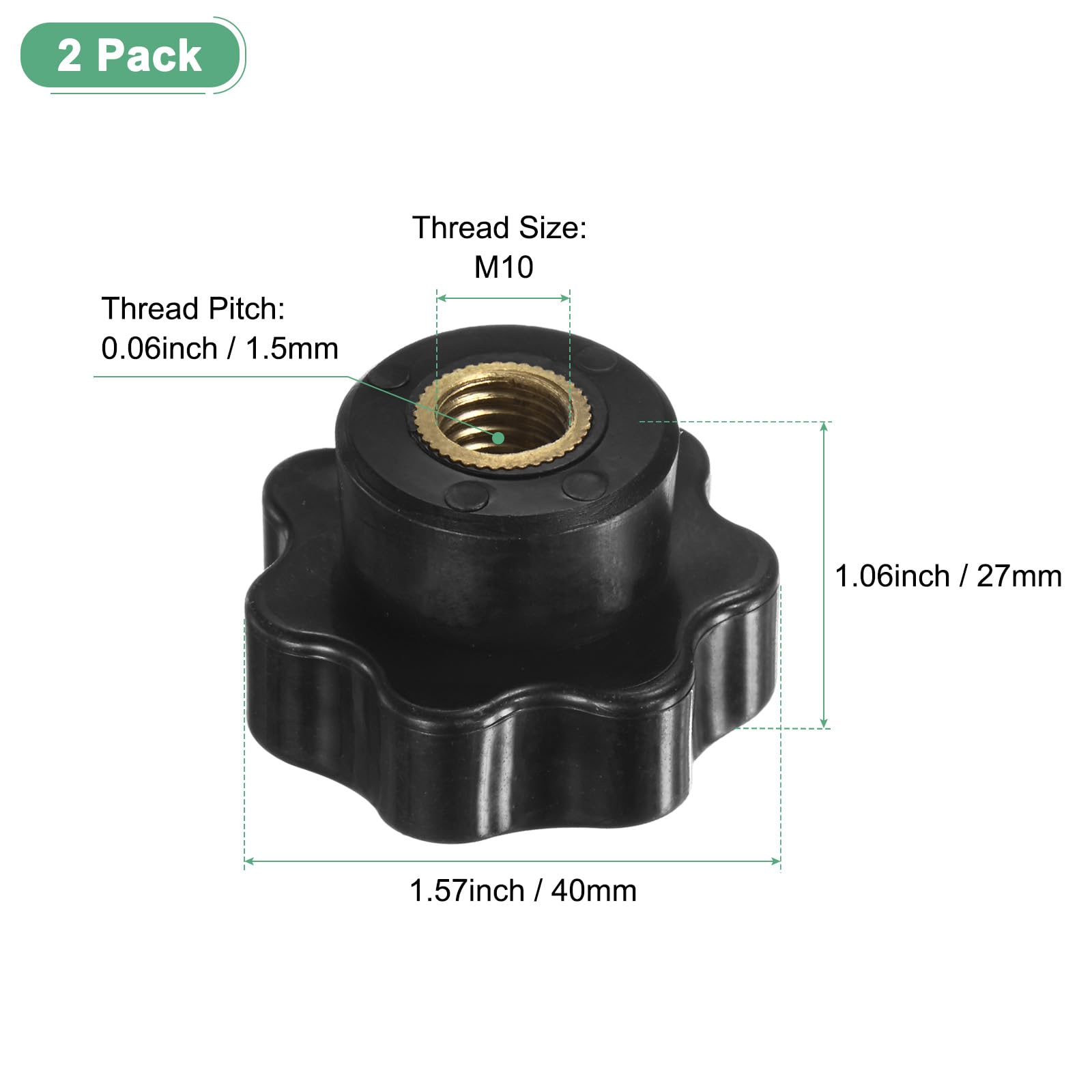 M METERXITY 2-Pack 7 Star Knobs - Image 3