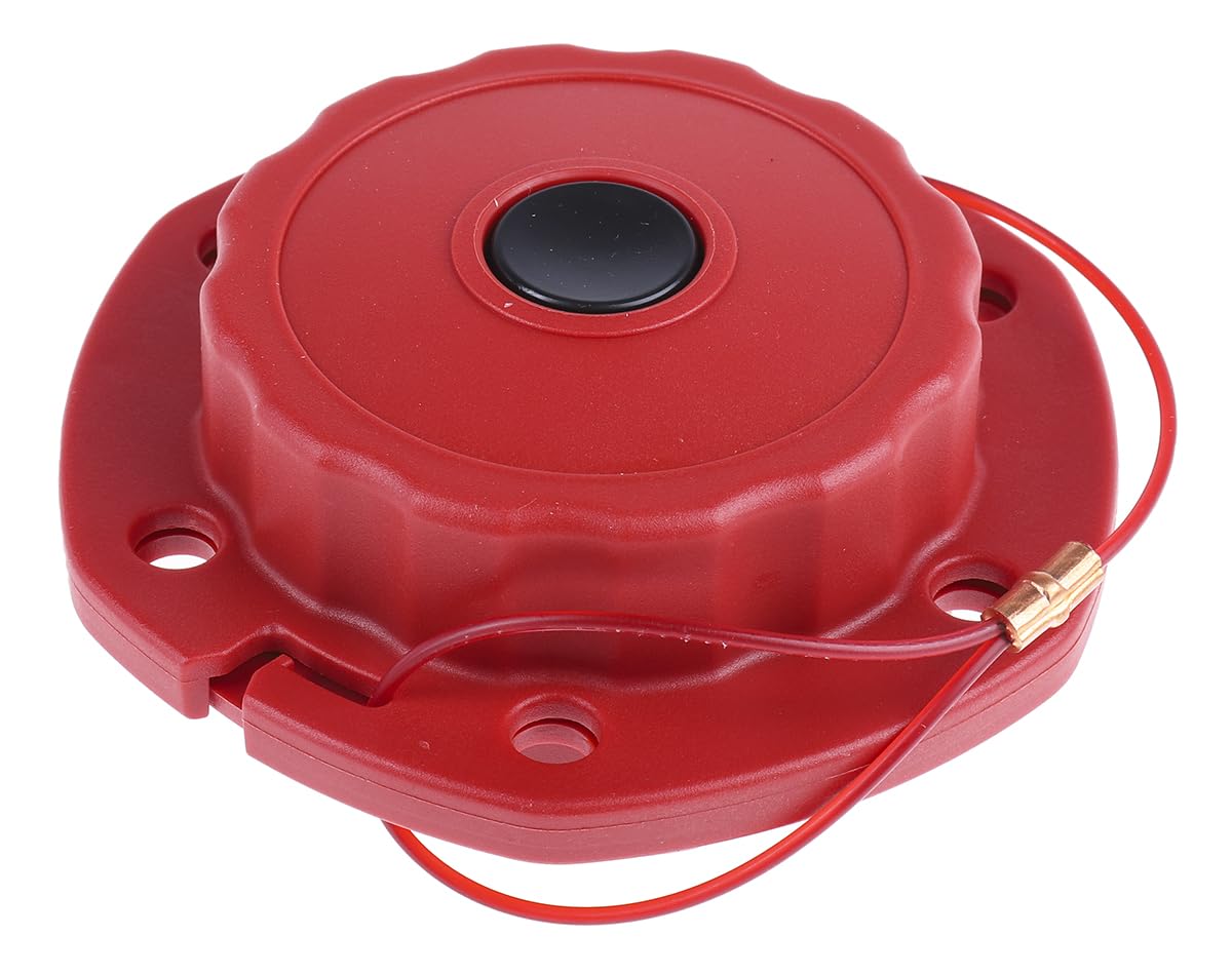 Sistema de Bloqueo de Cable de Nailon en Miniatura, 100mm x 2.44m x 45mm, Rojo