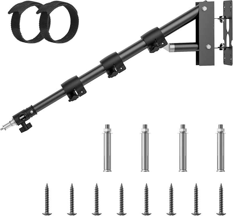 Anautin Ring Light Mount - Wall Mount Triangle Boom Arm.43inch/110cm