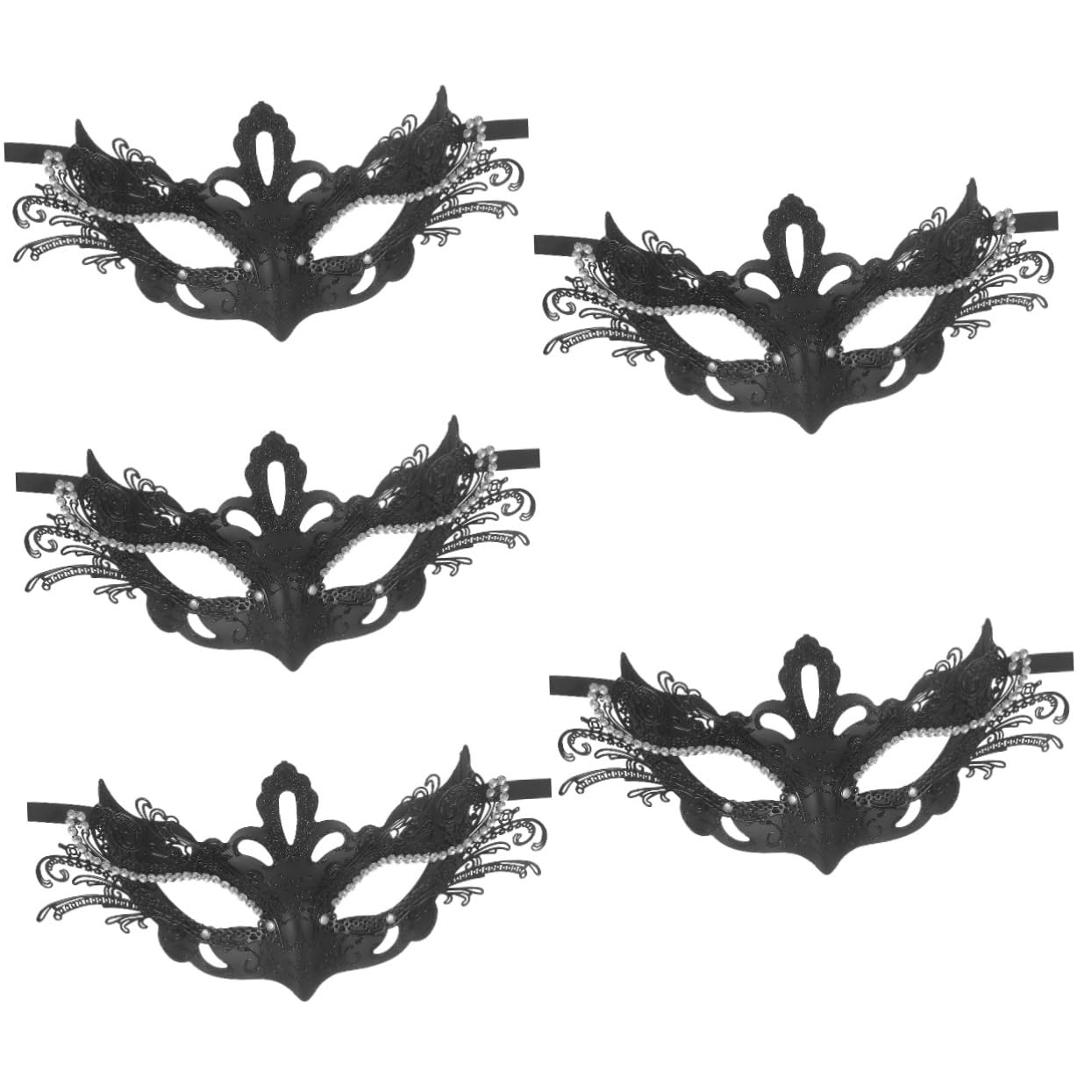 Healeved 5 Pezzi Maschera Metallo e Decorativa Perfetta per Halloween e Cosplay Accessorio Versatile per Cerimonie e Spettacoli