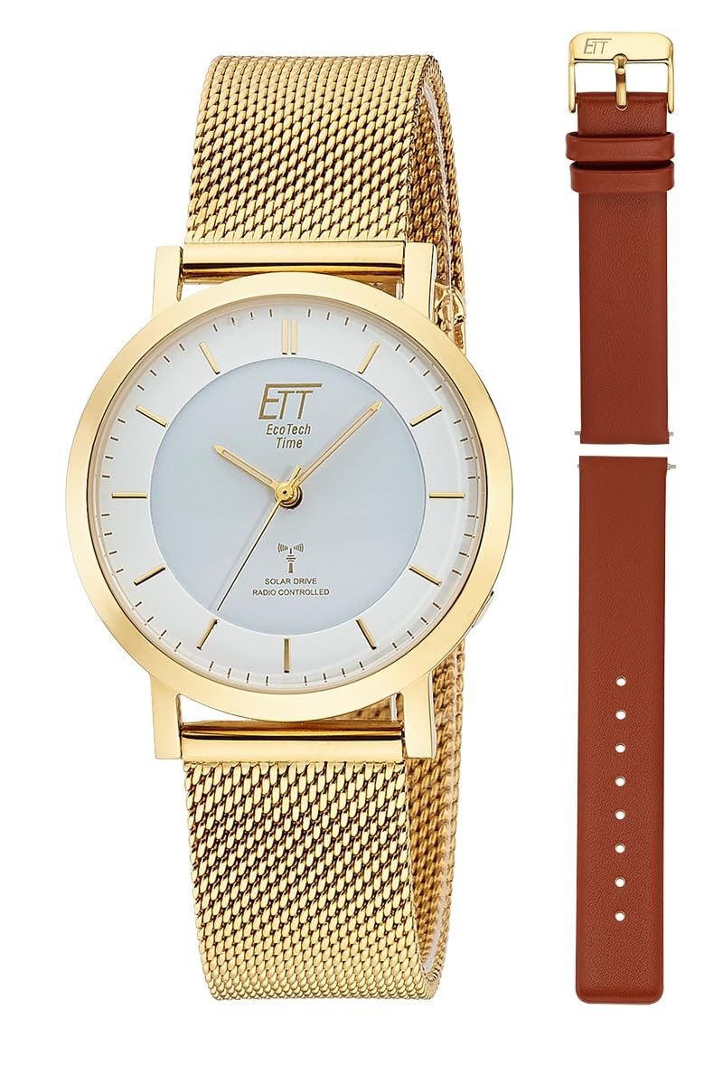 Montres ETT Eco Tech Time ELT-11672-12M Solaire Radio-Pilotée Titane