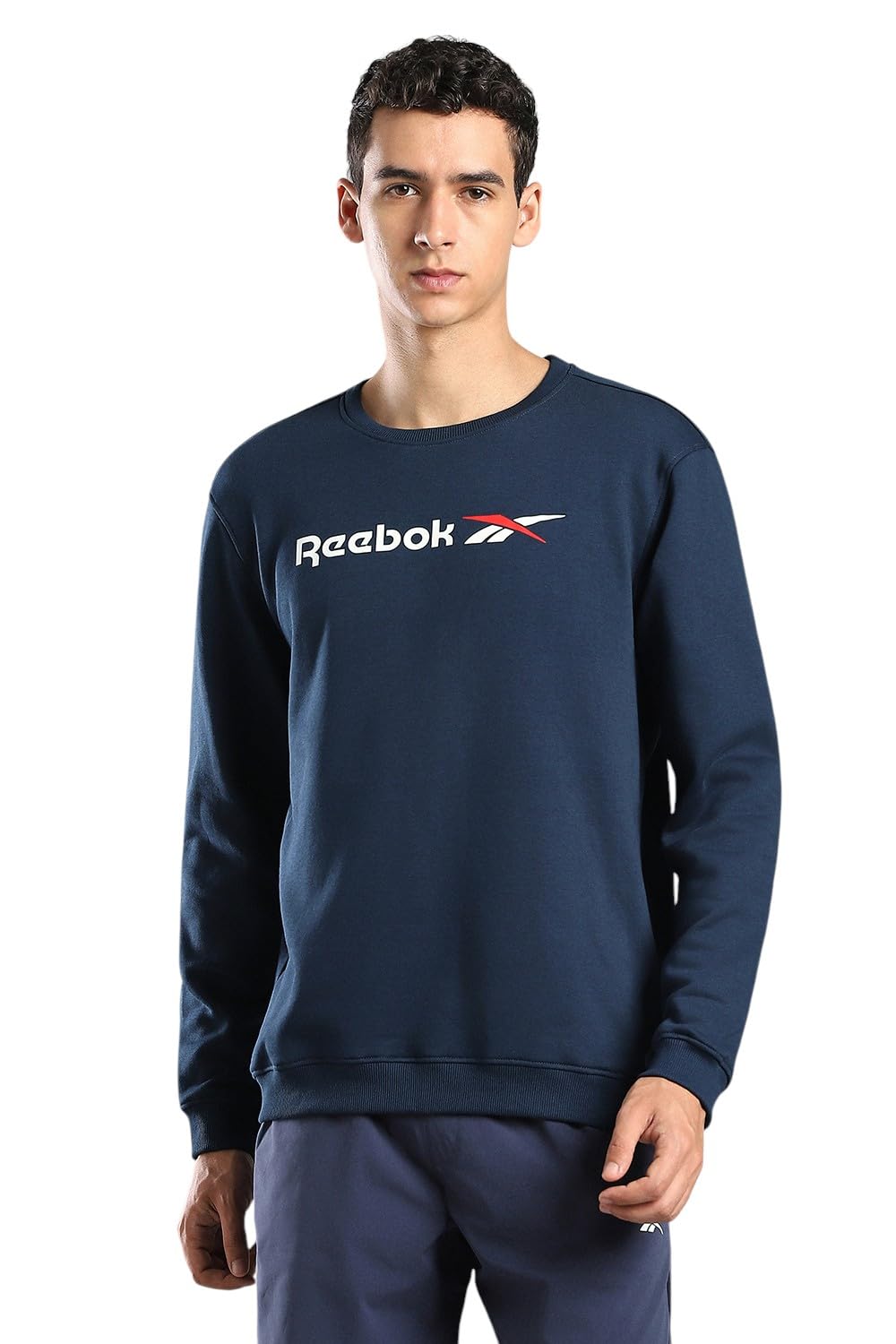reebok Men’s Classic Crew Sweatshirt – Cozy Fleece Pullover, No Hoodie Design-picture-19