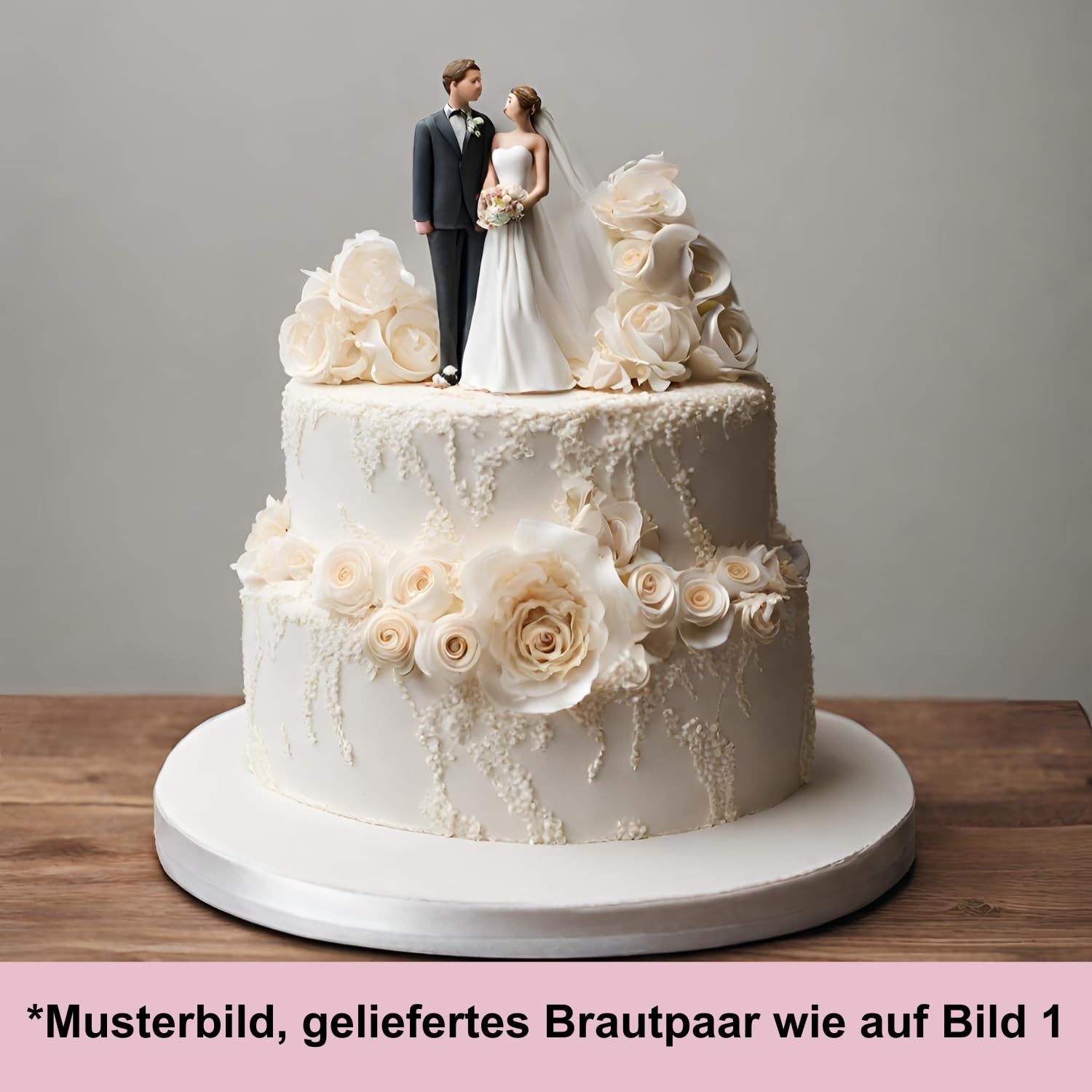 Cake Company Cake Topper Brautpaar am Strand I Hochzeit Tortendekoration für besondere Momente I Tortenfigur aus hochwertigem Material