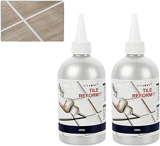 Cithway Waterproof Tile Gap Repair Filler，Tile Grout Repair Agent，Waterproof Tile Gap Repair Filler，Repair and Renew Tile Joints，A Variety of Colors to Choose from(100ML) (White, 2 Bottle)