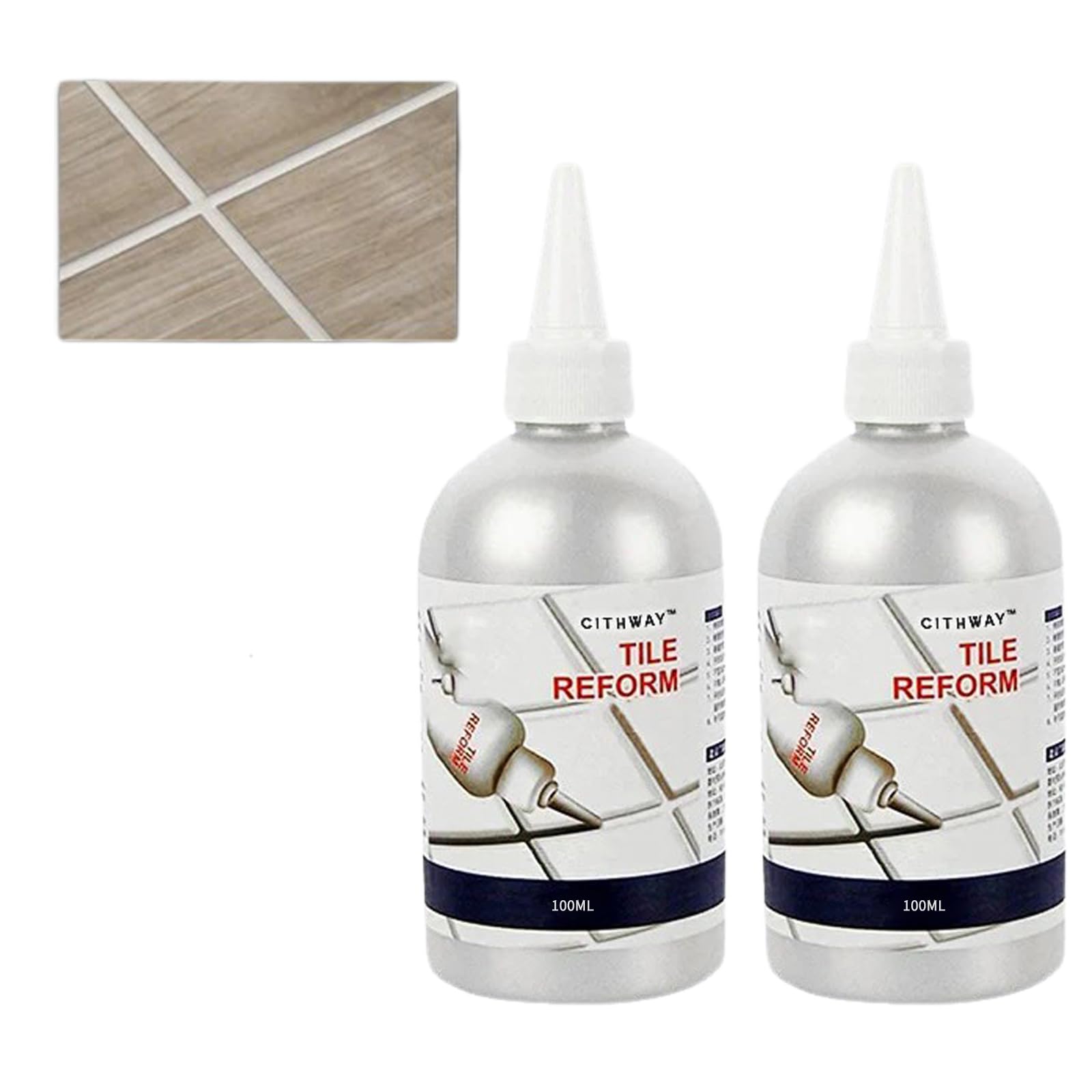 Cithway Waterproof Tile Gap Repair Filler，Tile Grout Repair Agent，Waterproof Tile Gap Repair Filler，Repair and Renew Tile Joints，A Variety of Colors