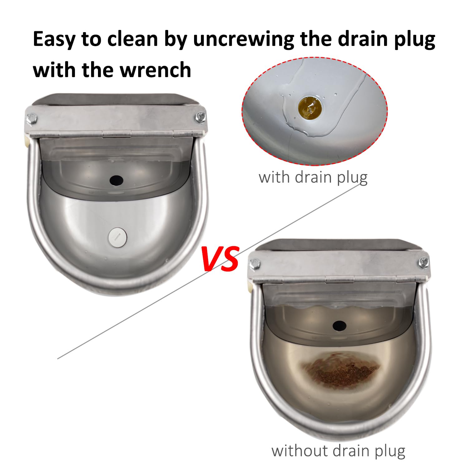 Dispensador automático de cuenco de agua para perros, comedero de agua de acero inoxidable para aves de corral y ganado pequeño