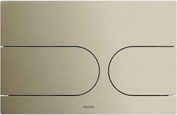 TOTO Nickel Push Button Plate for NEOREST In-Wall Tank Unit, White Glass - YT990#N
