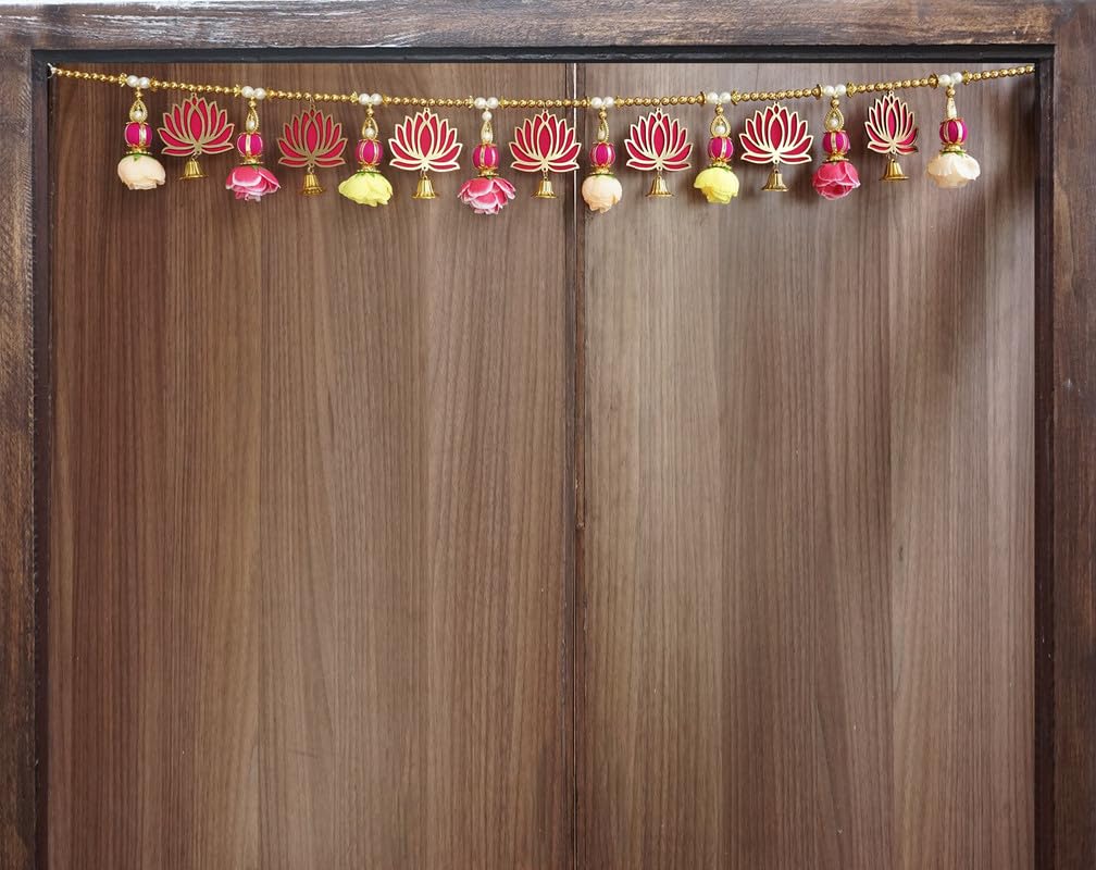 Toran de style lotus jhummar suspendu multicolore de 91,4 cm GT30