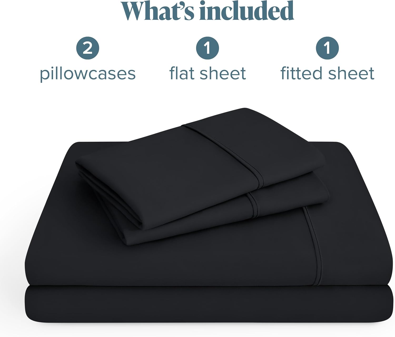 Bare Home King Sheet Set - 22" Deep Pockets - Luxury 1800 Ultra-Soft Microfiber King Bed Sheets - Double Brushed - Easy Fit - 4 Piece Set - Bedding Sheets & Pillowcases (King, Black)