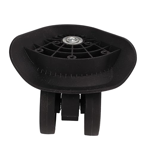 Vista 8 de Ruedas giratorias de nailon para equipaje, 1 par, rotación de 360 grados, izquierda y derecha, 5 agujeros para tornillos