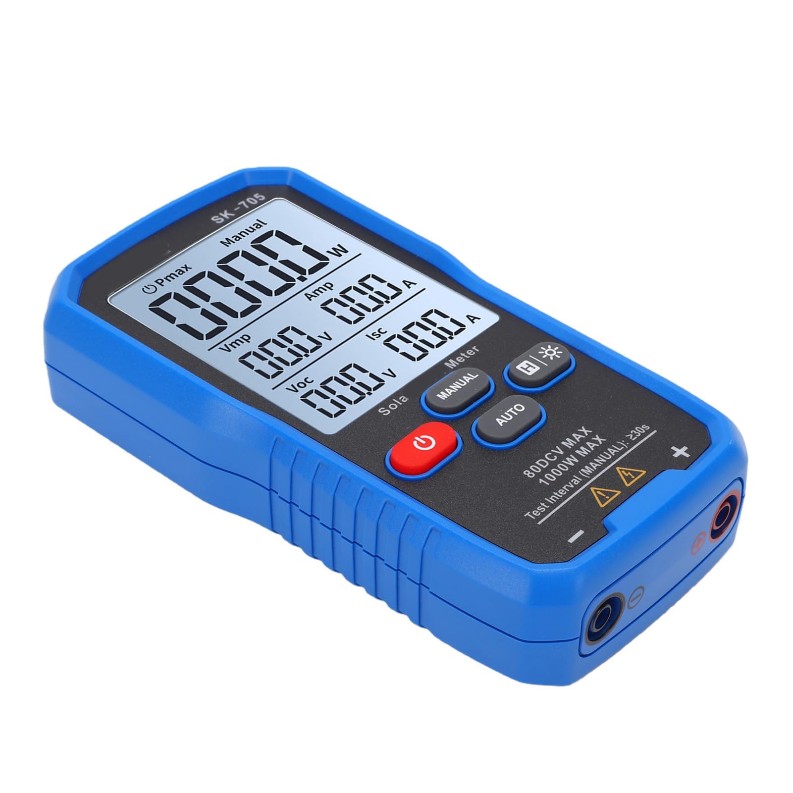 Eujgoov Tester per Pannelli Solari da 1000 W, Misuratore di Potenza Fotovoltaico Portatile con Display LCD MPPT da 3,2 Pollici per la Risoluzione dei Problemi dei Moduli Fotovoltaici