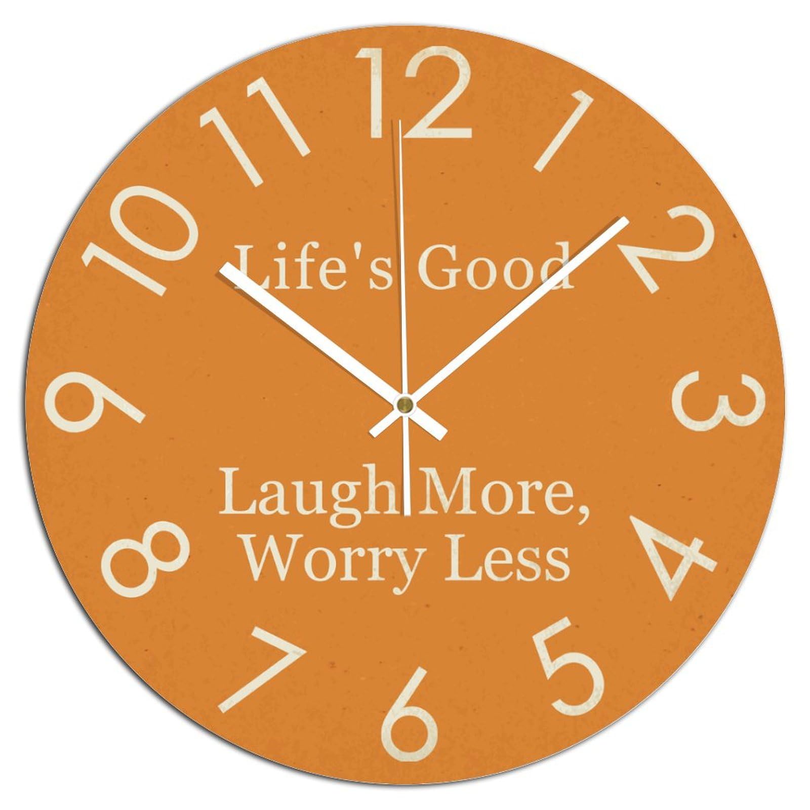 Horloge murale en bois de 38 cm pour cuisine et chambre à coucher calme