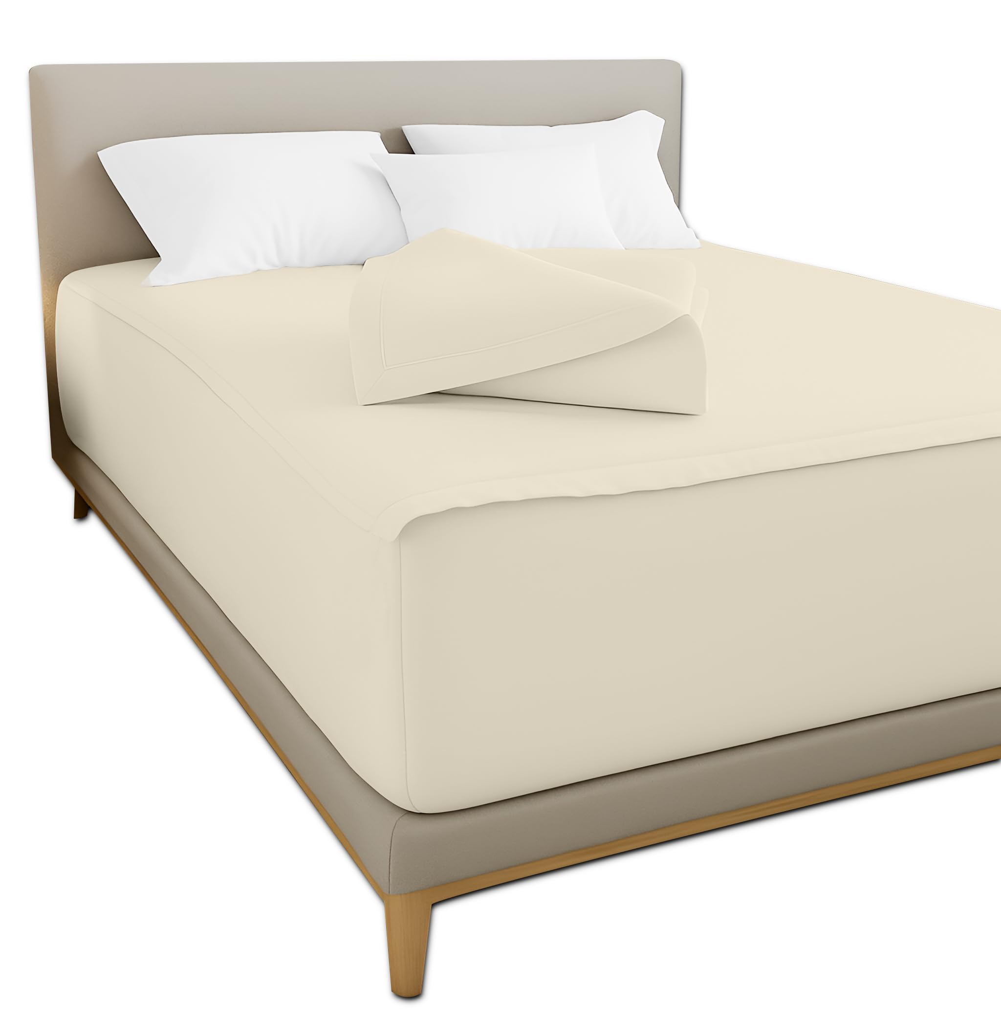 KANISHKA BEDDING Zip-On Fitted Sheet Set - Includes 1 Fitted Sheet Base and 2 Zip-On Sheets - Designed for Mattresses with Up to 8" Inch Deep Pockets