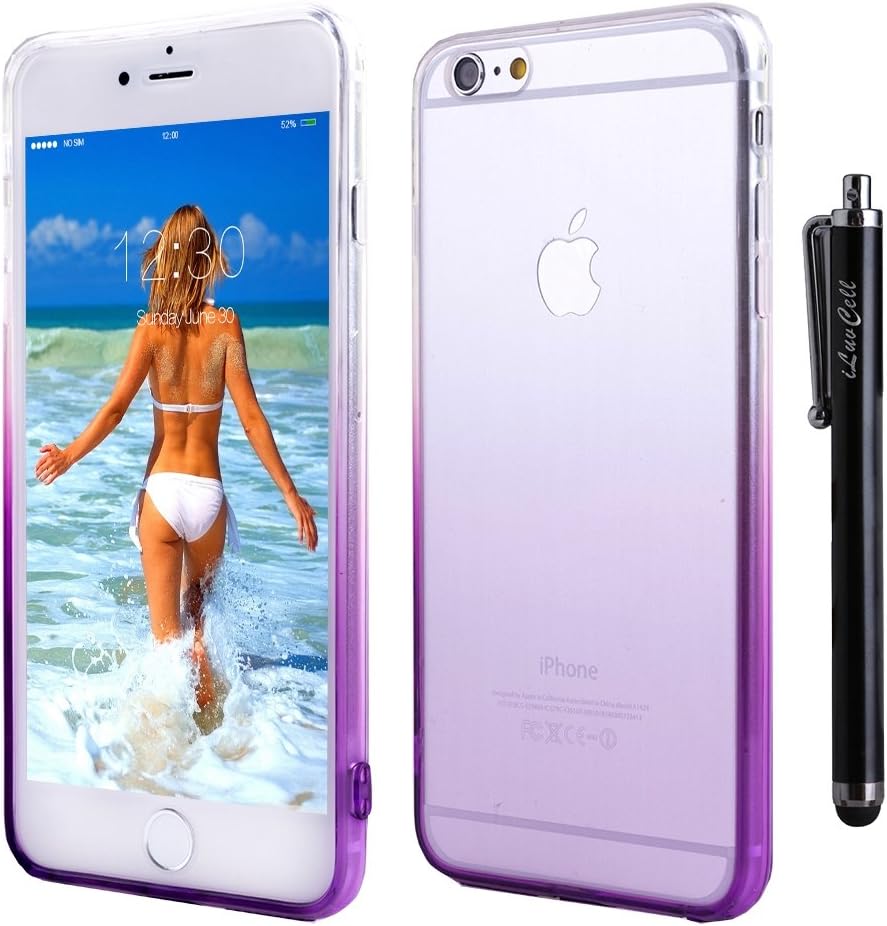 iPhone 6s Plus Case, iPhone 6 Plus Case, iLuvCell(TM) Beautifully Colored, Translucent and High Impact Protection Case for Apple iPhone 6s/6 Plus [5.5 inch] (Purple Clear)