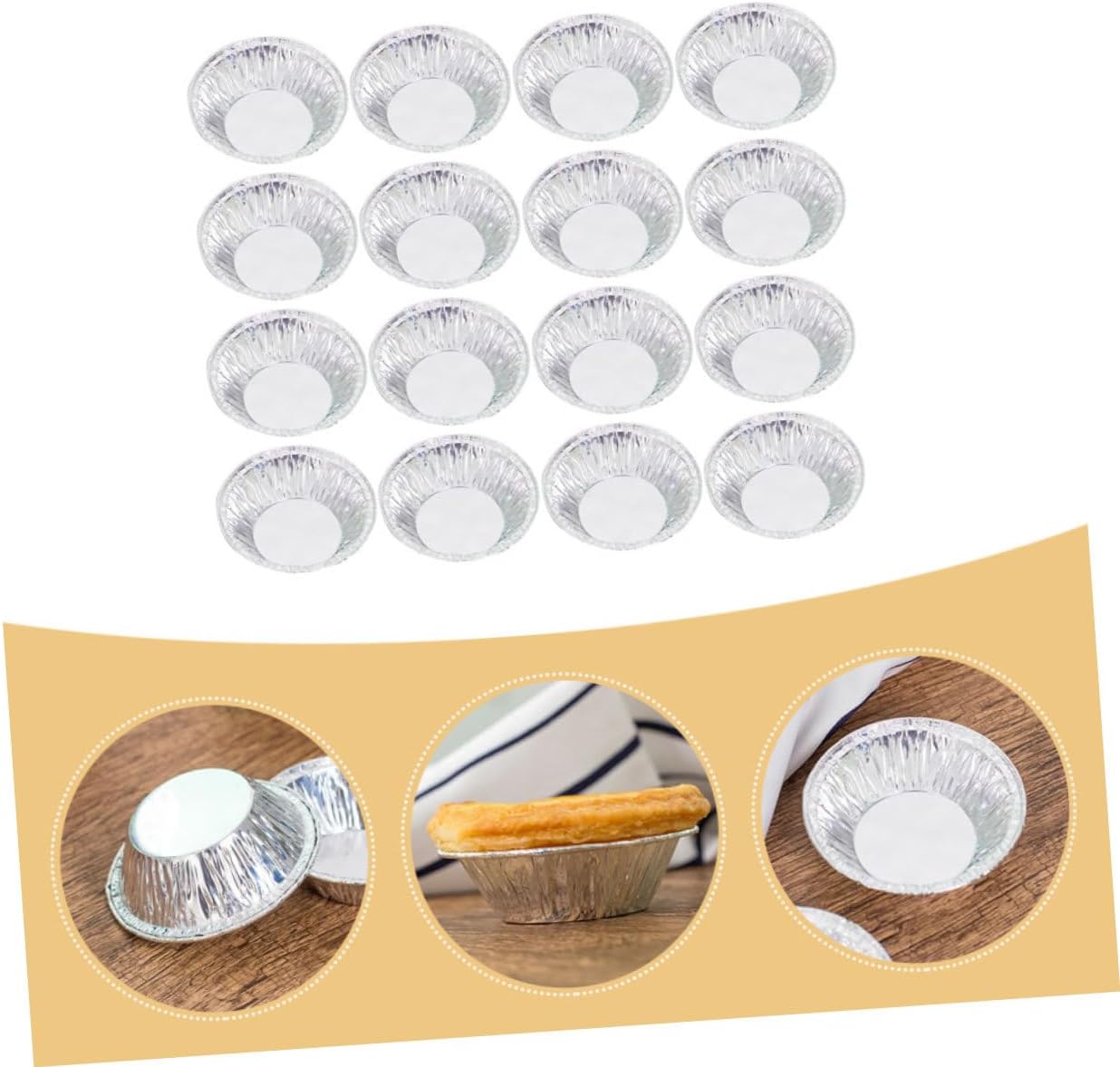 Egg Tart Mould Tartlet Baking Tools Disposable Pudding Molds Cake Molds for Baking Excellent Heat Conductivity
