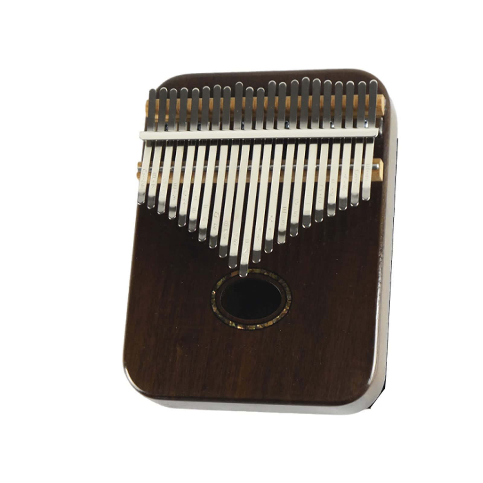 Exquisiter Klang Nussbaumbox Daumenklavier Oval Schallloch 17 Tasten 21 Tasten Weihnachtsstrumpf Stuffer Geschenk, tragbares Fingerklavier Einfach zu Spielen